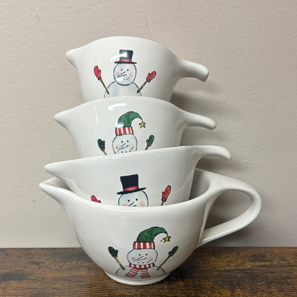 Rae Dunn Snowman Measuring Cups